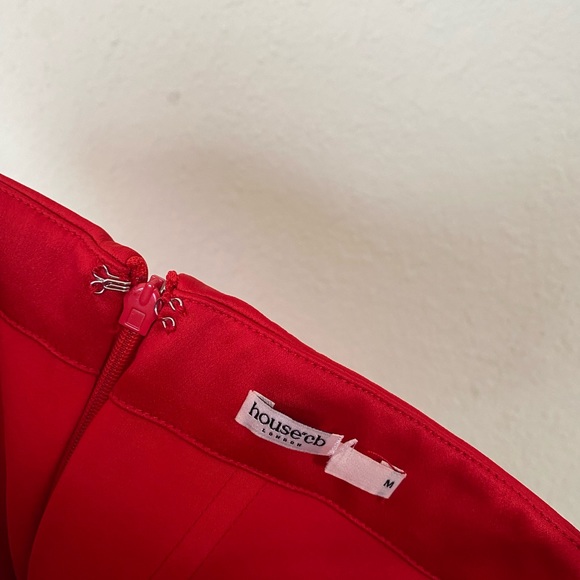 HOUSE OF CB 'Olivette' Red Rose Satin Corset Maxi Dress NWOT size M - Picture 8 of 8